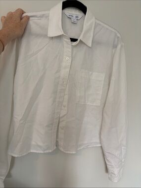 Old Navy White Cotton Button-Down Shirt